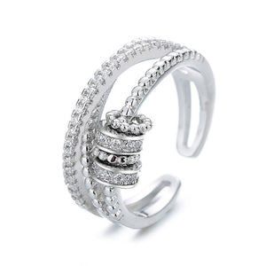 Stylish Adjustable Double Layer Ring