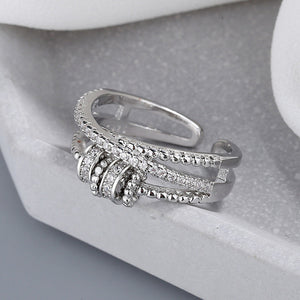 Stylish Adjustable Double Layer Ring