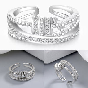 Stylish Adjustable Double Layer Ring