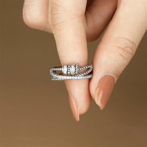 Stylish Adjustable Double Layer Ring