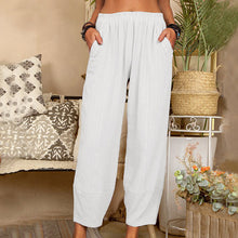 Load image into Gallery viewer, Solid Color Cotton Linen Casual Pants