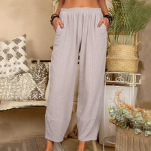 Load image into Gallery viewer, Solid Color Cotton Linen Casual Pants