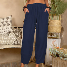 Load image into Gallery viewer, Solid Color Cotton Linen Casual Pants