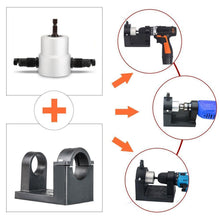 Load image into Gallery viewer, DOMOM Zipbite - Nibbler Cutter Drill Attachment Double Head Metal Sheet