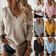 Load image into Gallery viewer, Women&#39;s Solid Color Pullover Sweater