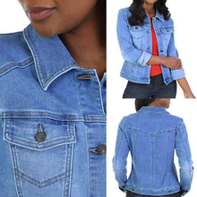 Load image into Gallery viewer, Women&#39;s Stretch Denim Jacket