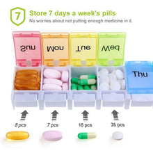 Load image into Gallery viewer, Pill Case Weekly Pill Organizer