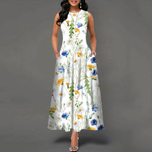 Load image into Gallery viewer, Sleeveless Print Swing Dress