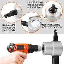 Load image into Gallery viewer, DOMOM Zipbite - Nibbler Cutter Drill Attachment Double Head Metal Sheet