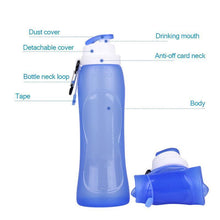 Load image into Gallery viewer, Foldable Silicone Water Bottle