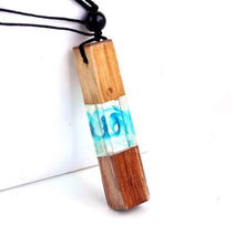 Load image into Gallery viewer, Wood Resin Necklace Pendant