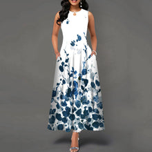 Load image into Gallery viewer, Sleeveless Print Swing Dress