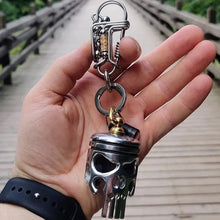 Load image into Gallery viewer, Piston Art Skull Keychain