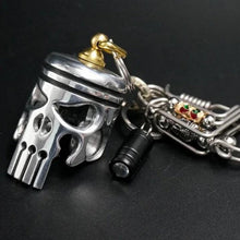 Load image into Gallery viewer, Piston Art Skull Keychain