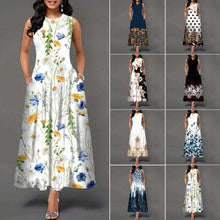 Load image into Gallery viewer, Sleeveless Print Swing Dress