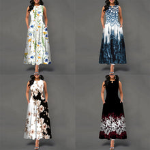 Load image into Gallery viewer, Sleeveless Print Swing Dress