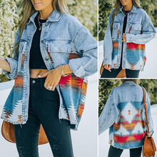 Load image into Gallery viewer, LAPEL POCKET DENIM RETRO JACKET