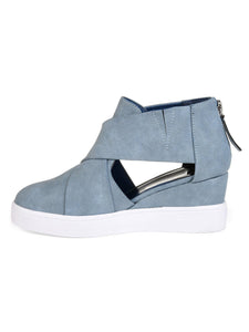 Women Spring Cut Out Ankle Boots Wedge Sneakers Plus Size Shoes